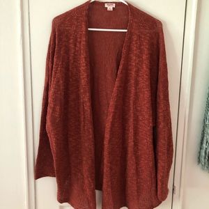 burnt orange cardigan